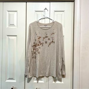 Lands’ End Reindeer Long-Sleeved Shirt